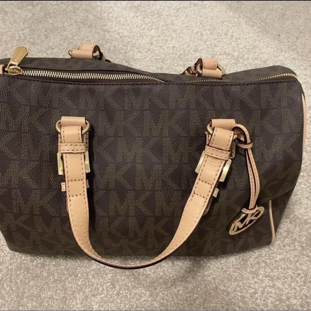 Michael Kors Satchel Brown and Tan Elegance - Picture 2 of 6